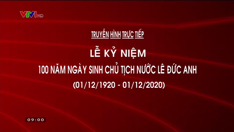 Lễ kỷ niệm 100 năm ngày sinh của Chủ tịch nước Lê Đức Anh - 01/12/2020